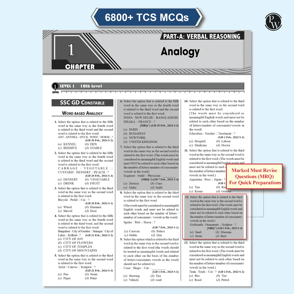 SSC Reasoning Game Changer 6800+ TCS MCQ For 2025 SSC Exams | Chapter, Topic & Exam-wise Previous Year Solved Questions (PYQs) | For CGL, CHSL, MTS, CPO, GD, Delhi Police, Steno