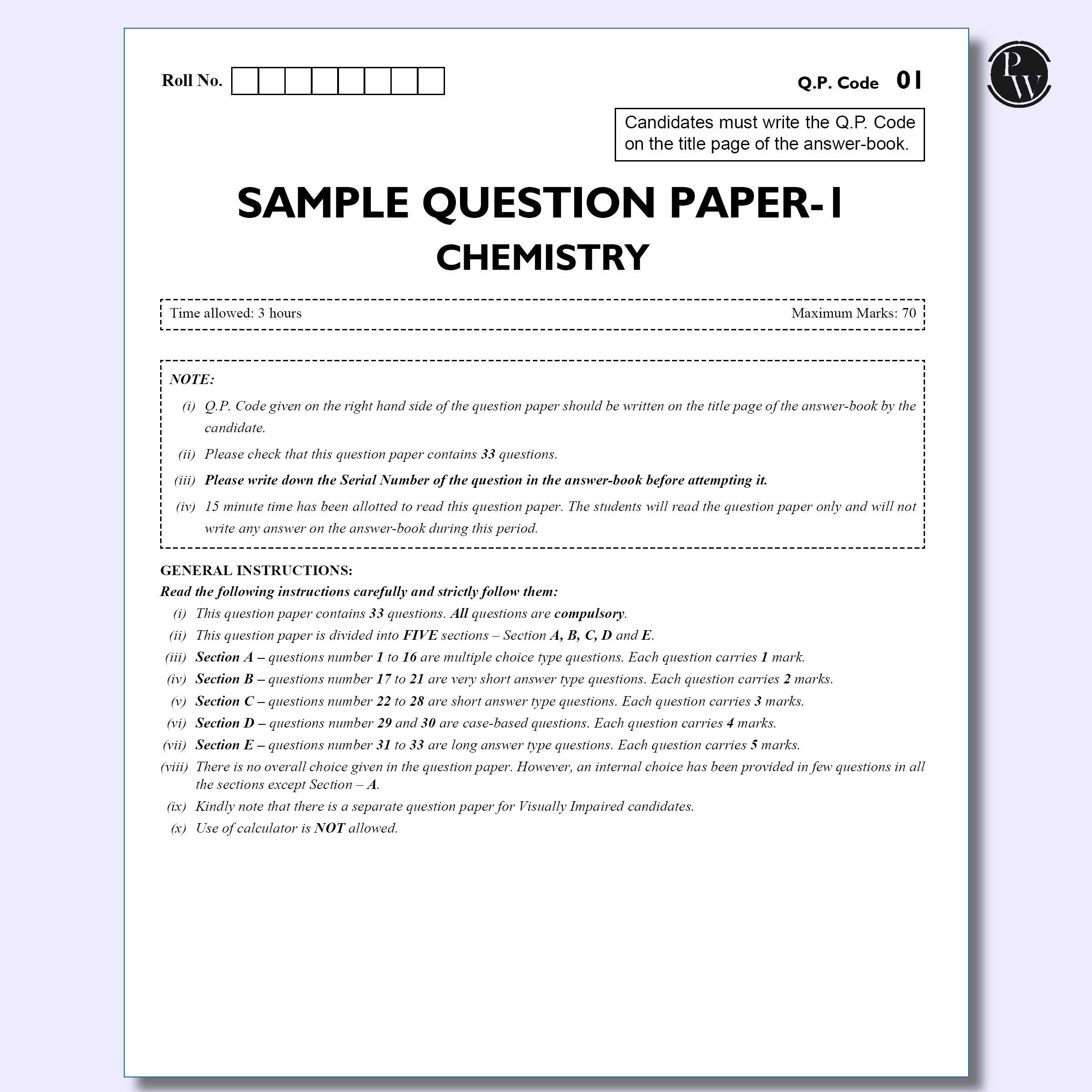 CBSE 12 Sample Question Papers Class 12 Physics, Chemistry & Biology Combo Set of 3 Books For 2026 Board Exam (As Per Latest SQP Dated 30 July 2025)