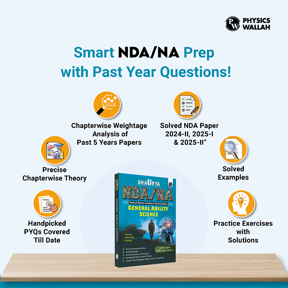 Shaurya NDA/NA General Ability Science Book with Latest 2025 Solved Paper | Physics, Chemistry, Biology For 2025-26 Exam