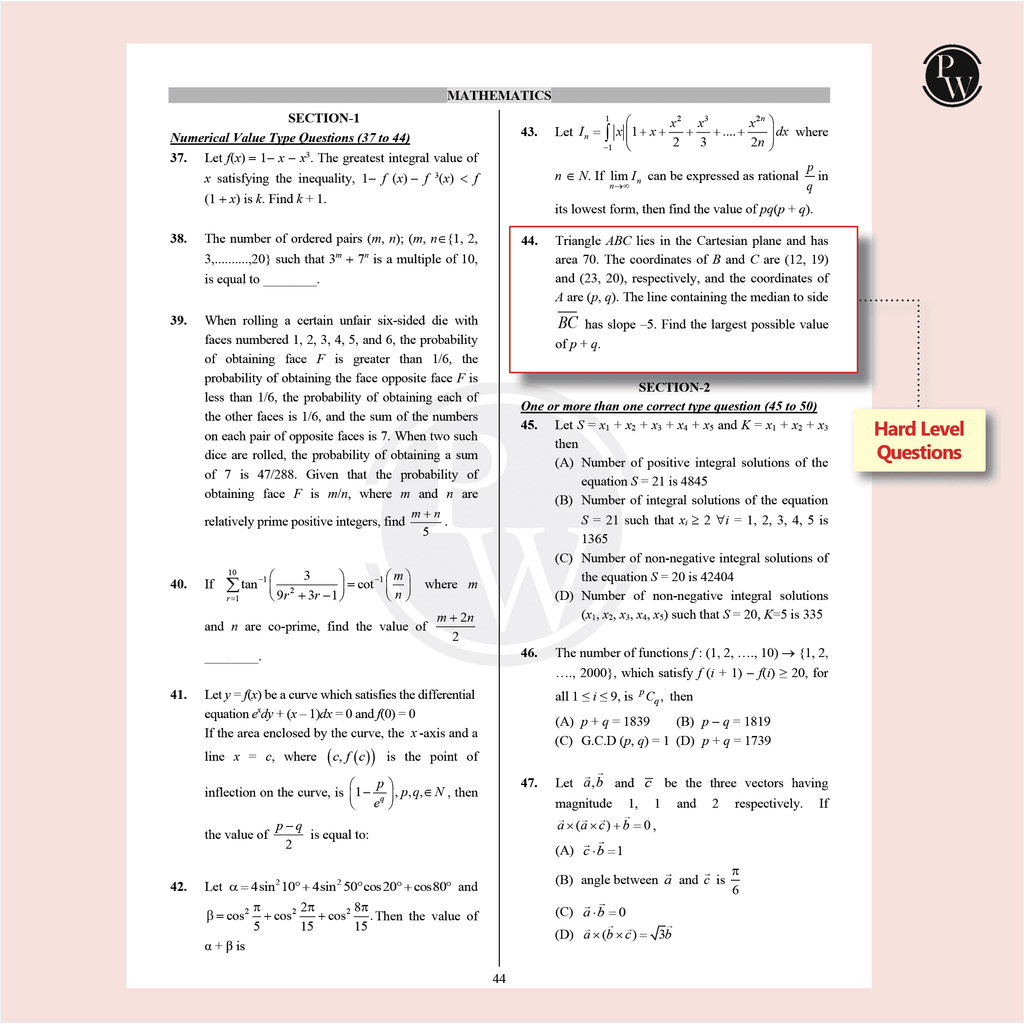 JEE Advanced Rankers Test Series 2025 As Per Latest Exam Pattern | 10 Mock Test (5 Paper I + 5 Paper II) | Elaborated Solutions with College Cutoff and Past year Paper Analysis