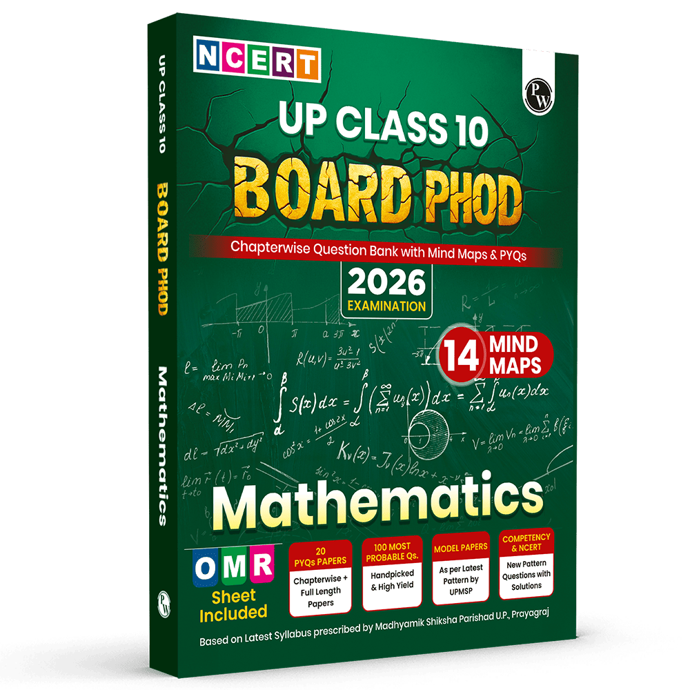 UP Board Phod Class 10 Maths Question Bank Chapterwise with 14 Mind Maps and PYQs For 2026 Board Exam | 100 Most Probable Questions and Model Papers with OMR Sheet
