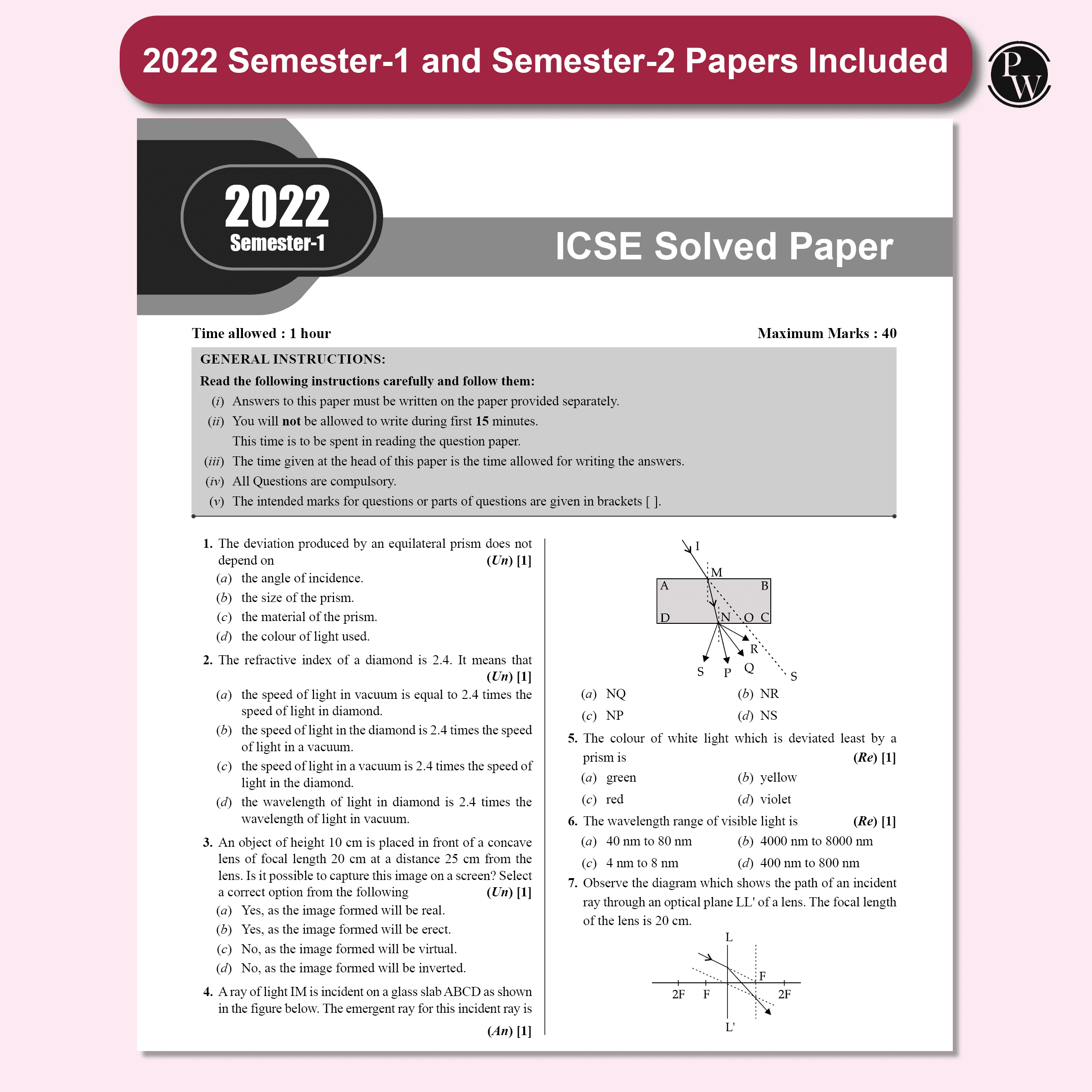 ICSE Class 10 PYQs - Past 10 Years Solved Papers (2025-2015) For 2026 Exams | Physics, Chemistry, Maths, Biology, Economics, History & Civics, Geography, English Paper 1, English Paper 2