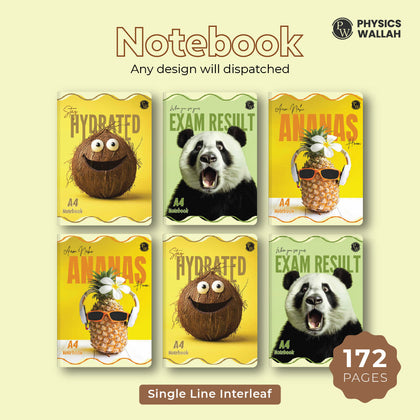 172 pages notebook