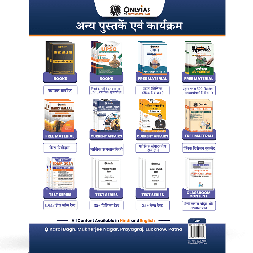 UDAAN (Prelims Wallah Static) Art and Culture Hindi Edition For 2025 Exams