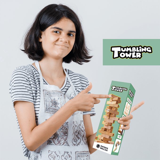 Curious Jr. Tumbling Tower| Strategic Woodden Block Stacking Game for Kids 6+ Years with 48 numbered pcs for Hand-Eye Coordination, Focus and Patience Development