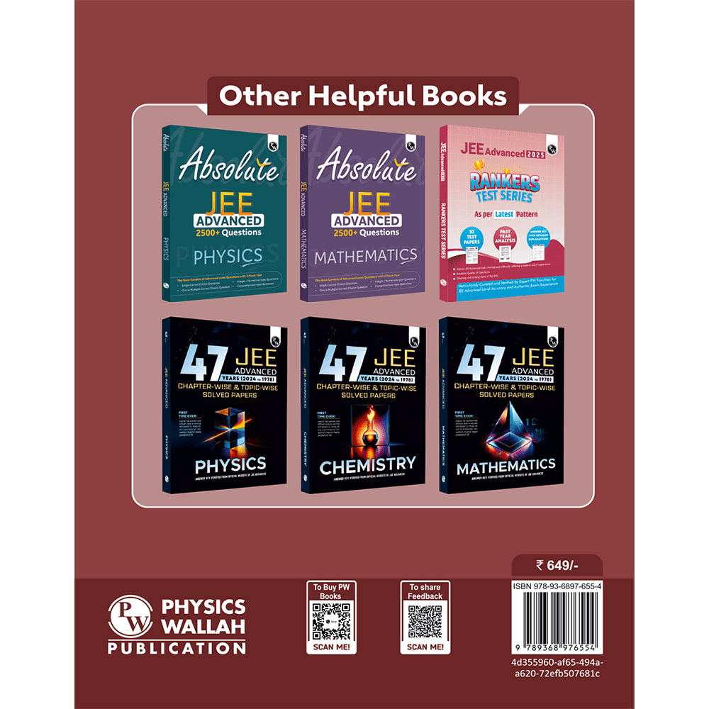 Absolute JEE Advanced Chemistry 2500+ Questions with Formula Sheet Latest Solved Paper and 3 Mock Tests | Covering All JEE Advanced Question Typology