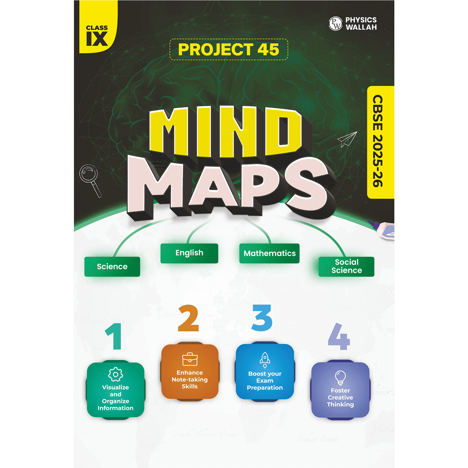 CBSE Class 9 Project 45 Mind Maps For 2025-26 Exams | Science, English, Maths, Social Science | Revision Book