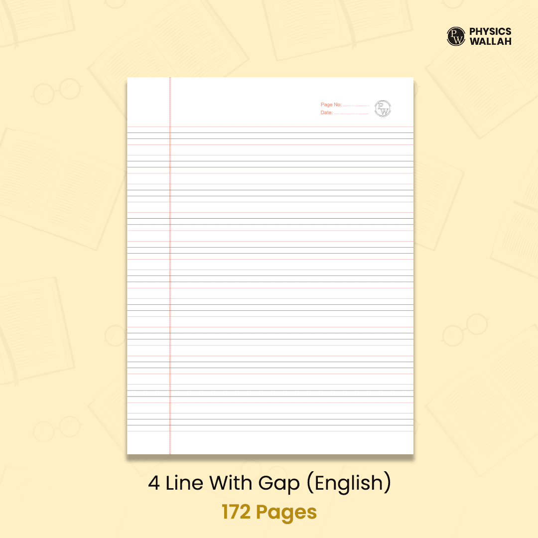 Doodle Notebook | 172 Pages | 18 x 24 cm |  Four Line English Soft Bound Pinned