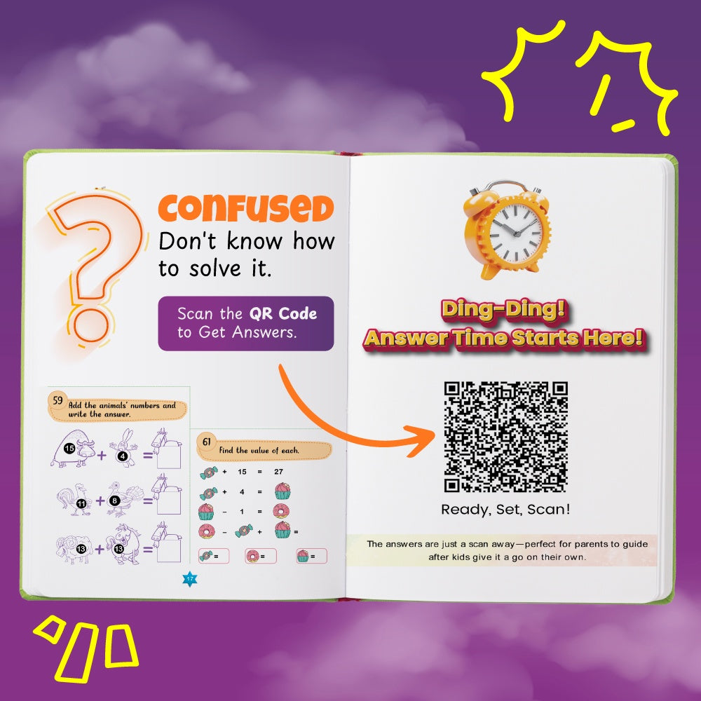 200+ Addition & Subtraction Maths Activity book for 3 to 6 Years Old | Free 300+ Worksheets, Activities and Parenting Tips | Addition Subtraction Practice Book, Word Problems & Puzzles