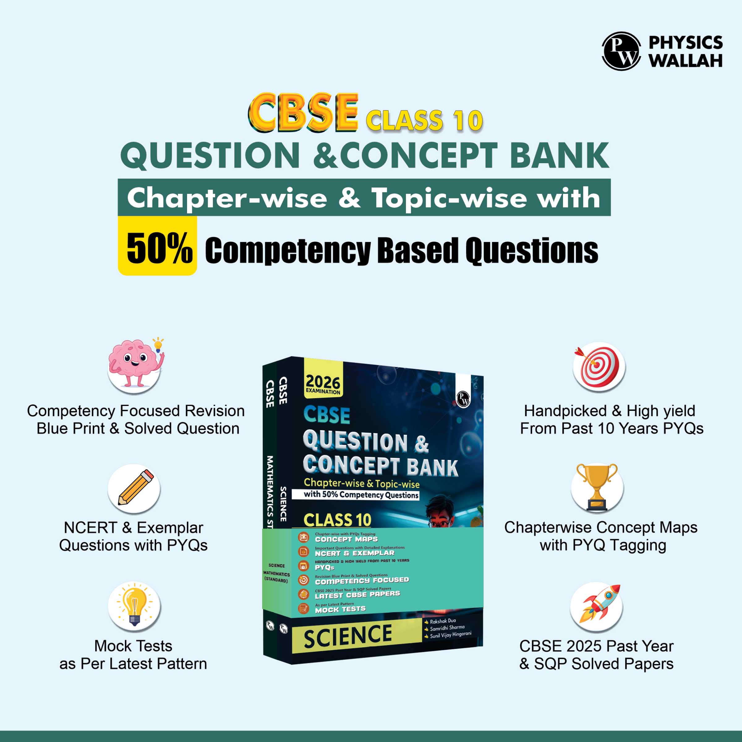 CBSE Question & Concept Bank (QCB) Class 10 Science and Mathematics (Standard) Combo Set of 2 Books Chapterwise & Topicwise Solved Questions For 2026 Exams