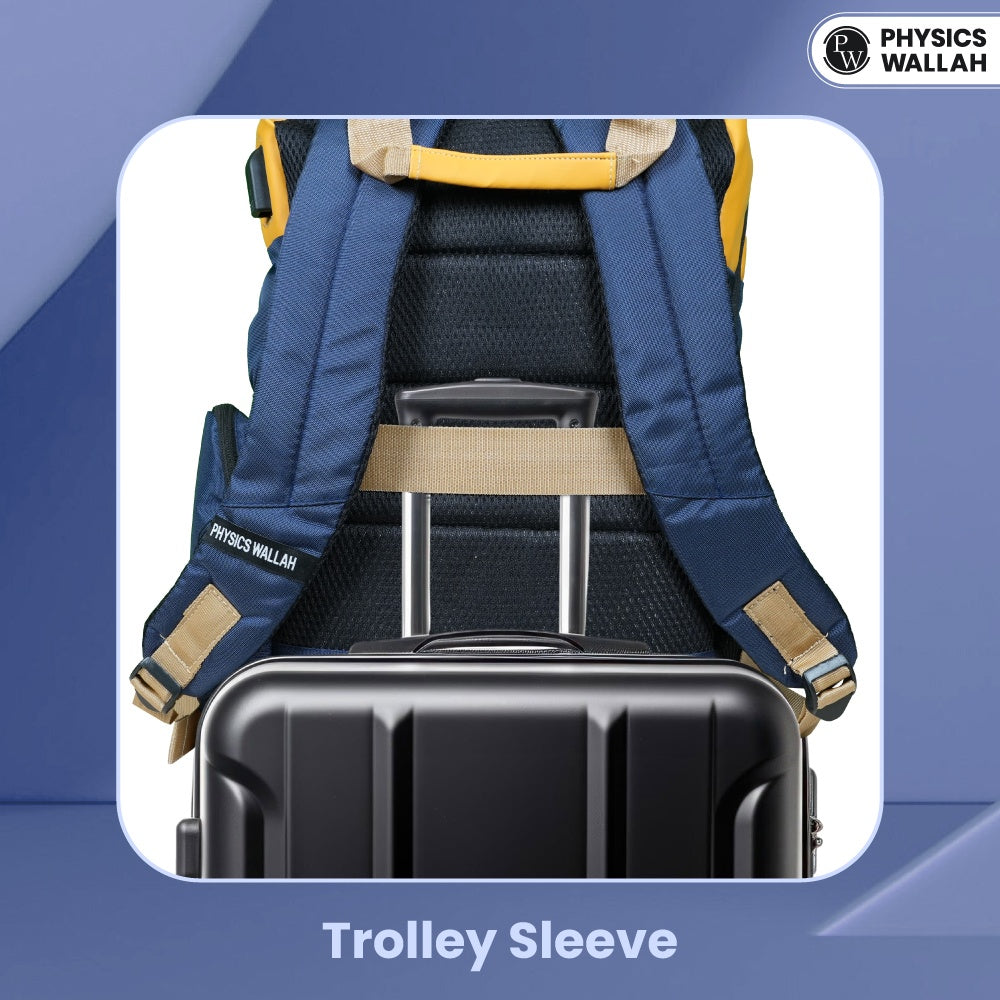 StudentPro Blue and yellow Double tone | Eco-Friendly Water Resistant Bag with Rain Proof Zippers | Designed for Coaching, School & College  Backpack