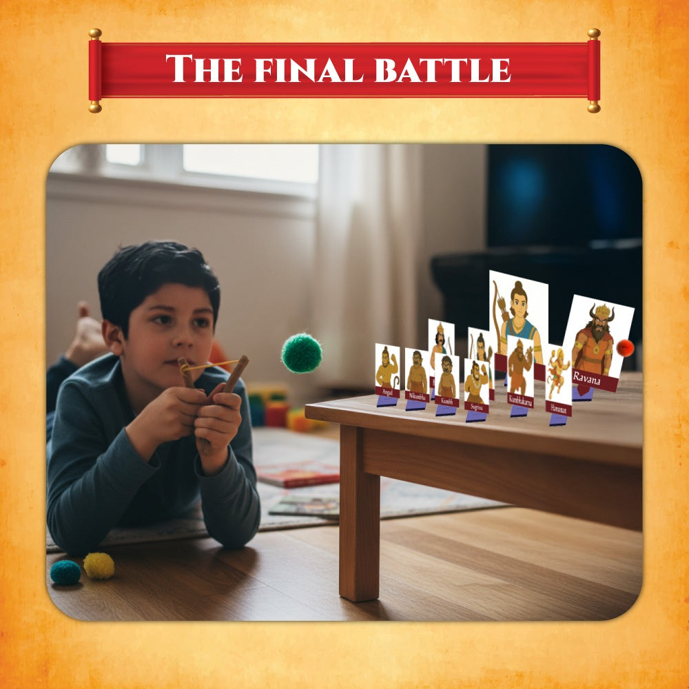 Ramayana – The Tale of Ram & Sita Kit for Kids, 6-in-1 Fun Activity & Family Board Game, Diwali Kit, Learn 100+ Ramayana Facts with Puzzles, Booklet, Family Tree, Gift for Kids Ages 8–14 Years