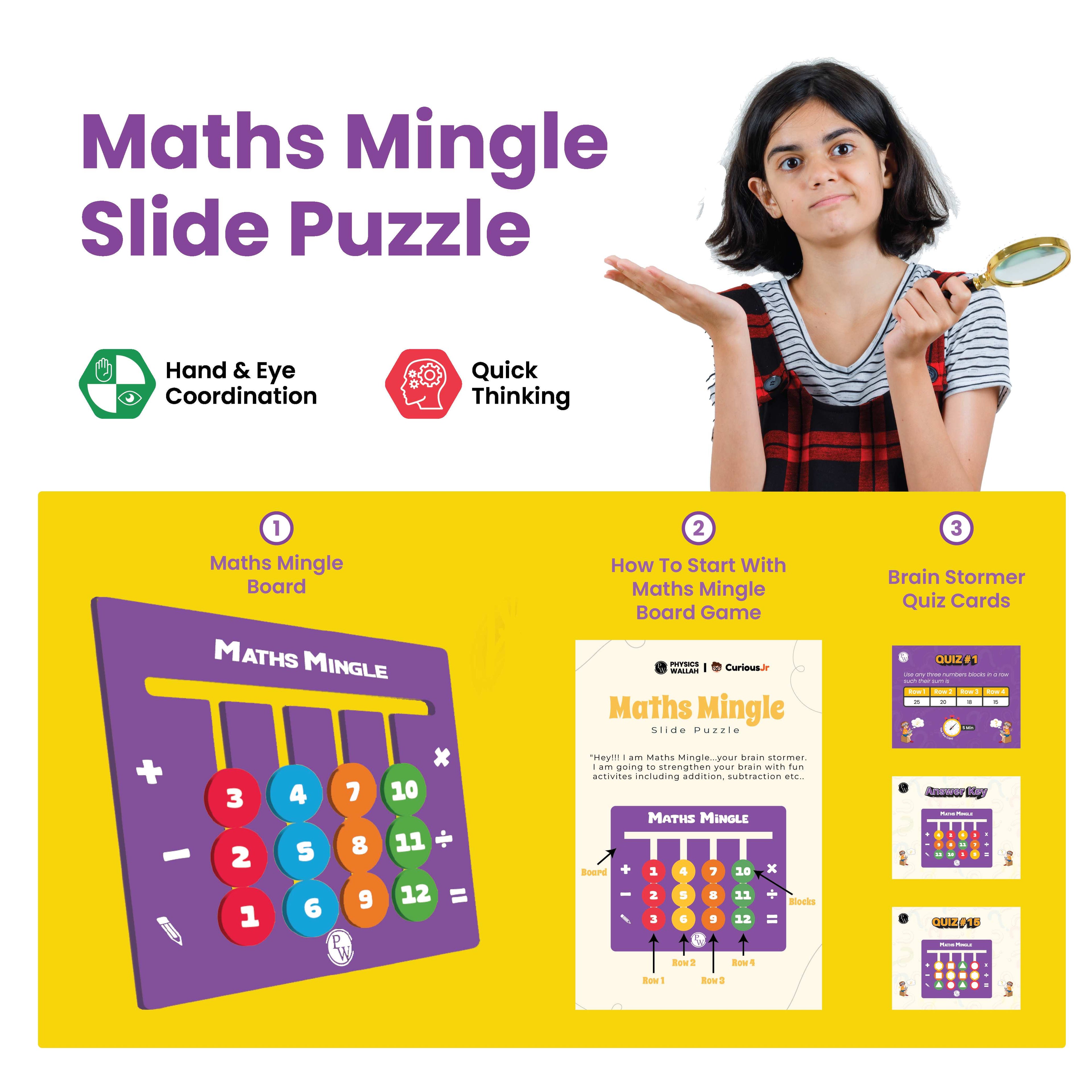 Montessori Slide Puzzle I Color & Pattern Matching Learning Toys for Kids 4-8 Years I Birthday Gift for Boys & Girls I Preschool Educational Activity Toy for 4,5,6,7, 8 I Travel Friendly Wooden Toy