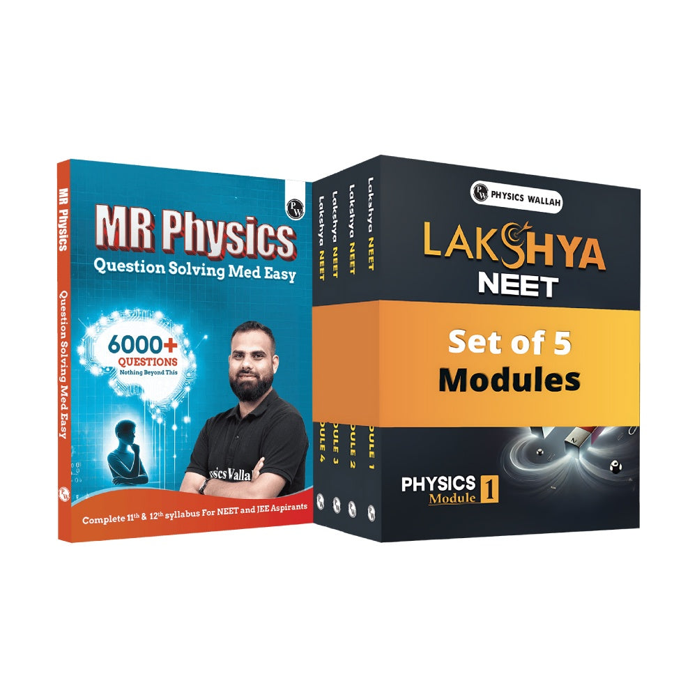 MR Physics Questions Solving Med Easy and Lakshya For NEET Class 12 Physics Modules Combo Set of 6 Books l Chapterwise and Topicwise 6000+ Practice Questions