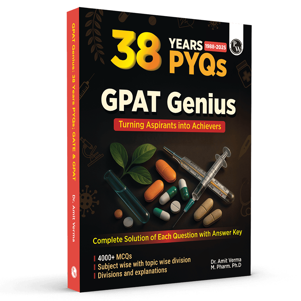 Pharma 38 Years PYQs (2025 - 1988) GPAT Genius By Dr. Amit Verma | Complete Solution of Each Question with Answer Key | 4000+ MCQs | Subjectwise with Topicwise Division