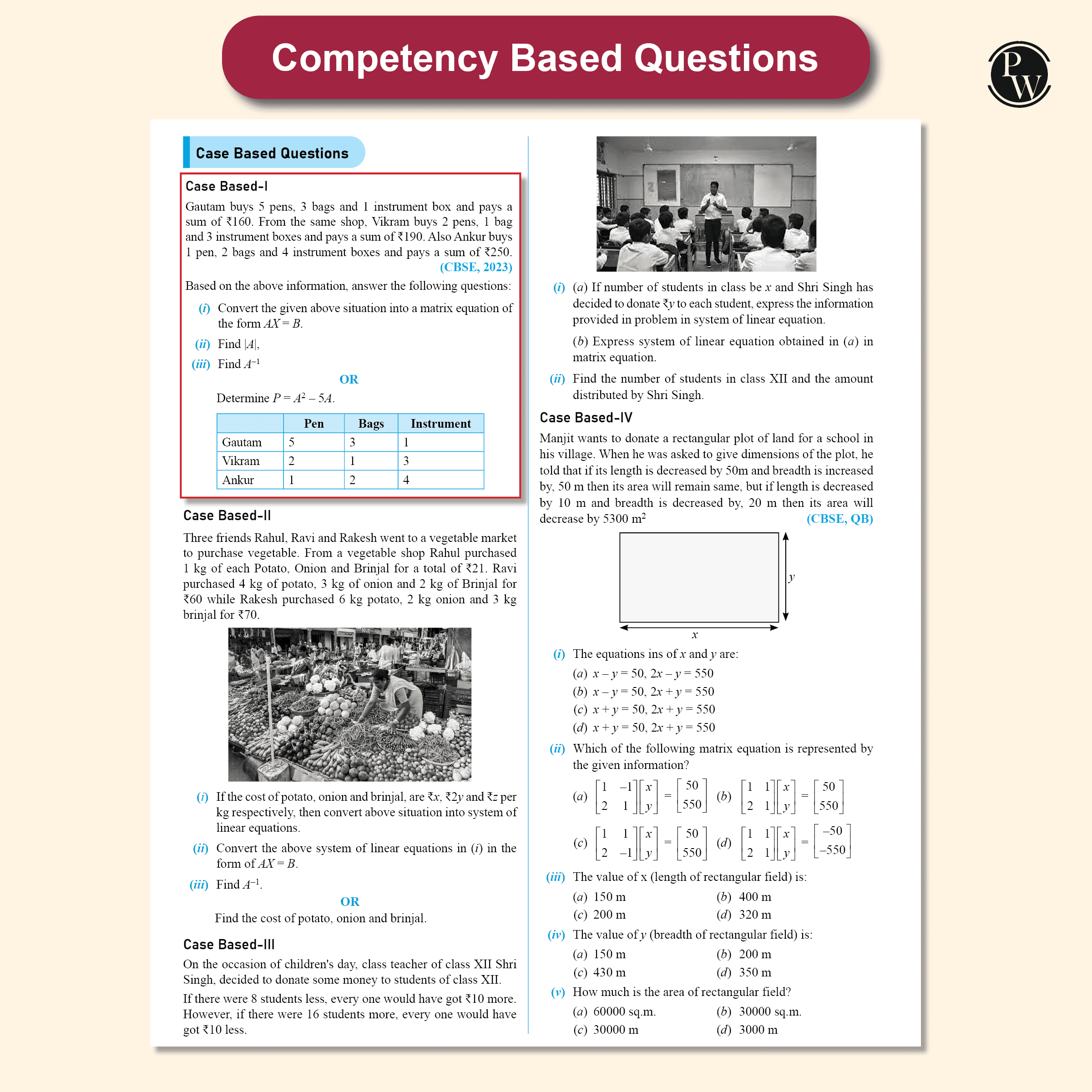 CBSE Question & Concept Bank (QCB) Class 12 Mathematics Chapter-wise and Topic-wise Solved Questions For 2026 Exams with 50% Competency Based Question