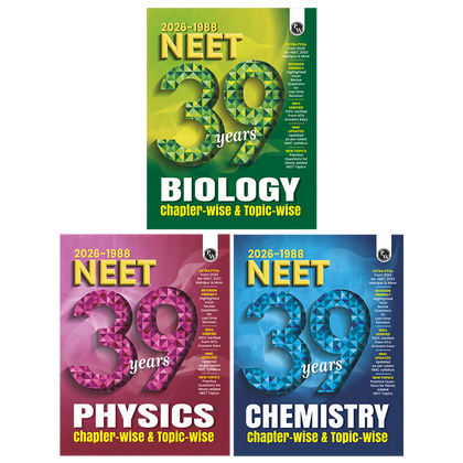 PW NEET PYQ 39 Years Physics, Chemistry, Biology Combo Set of 3 Books For 2027 Exam | PYQ Deja Vu | Additional PYQs from Re-NEET and Other States | Chapterwise and Topicwise Solutions (2026-1988) - PCB
