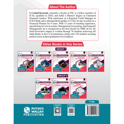CA Intermediate Group 2 Cost and Management Accounting - CA Sunil Keswani | Covering Theory, MCQs, RTP & MTP and PYQs | Latest Syllabus For May & Sep 2025 Exams | 4th Edition (Colored)