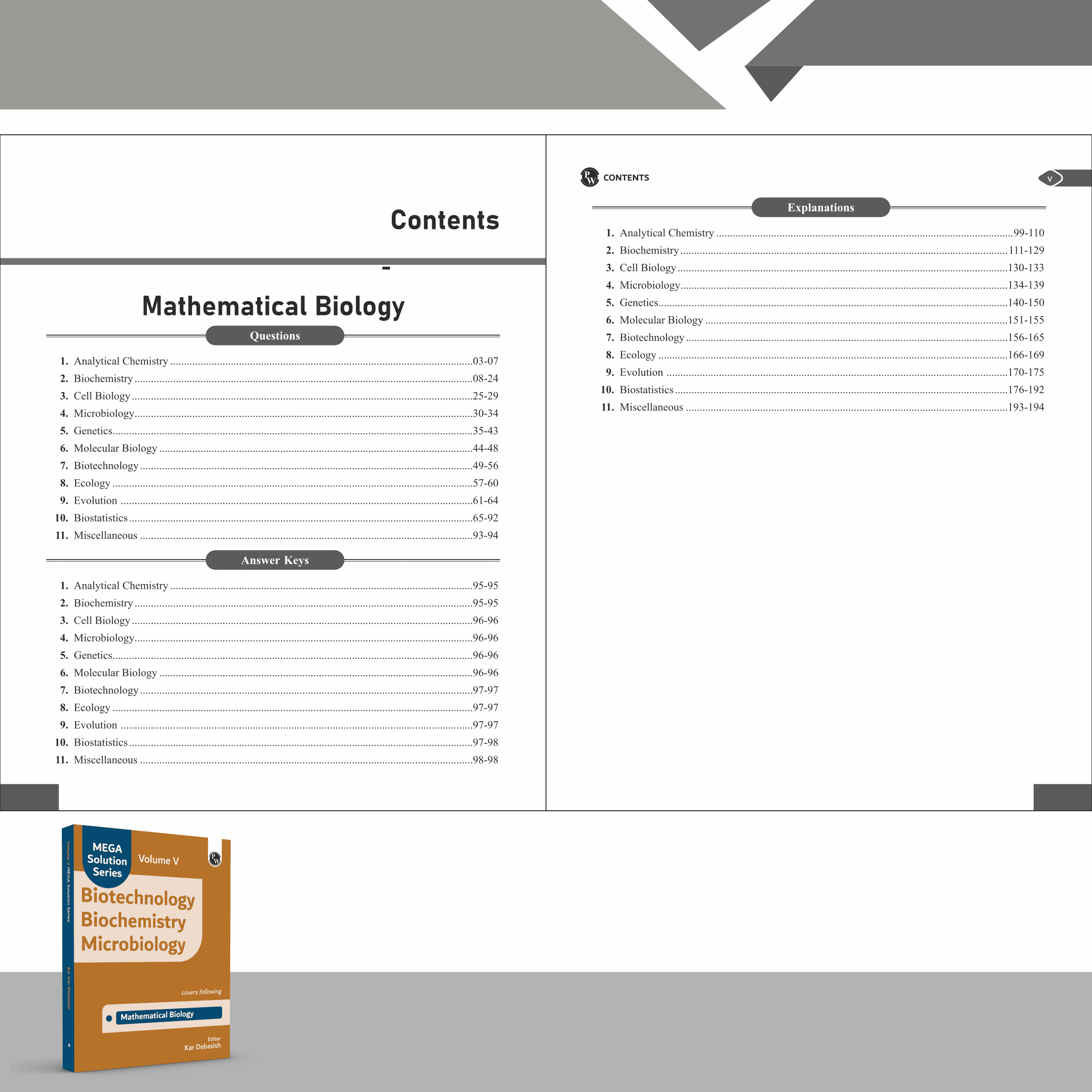 Mega Solution Series Biotechnology Biochemistry Microbiology Volume 4 & 5 Combo Set of 2 Books by Debasish Kar For 2024-2025 Exams