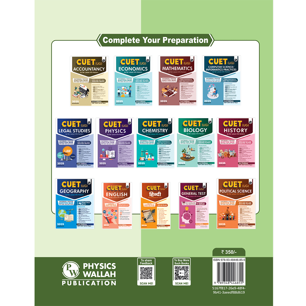 CUET (UG) Business Studies 2025 Chapterwise & Topicwise Question Bank with Past Year Questions and Mock Test | Latest 2024 Solved PYQ, NCERT Short Notes, MCQs