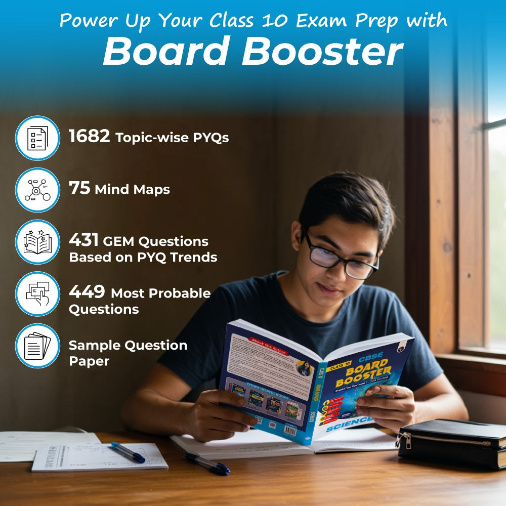CBSE Class 10 Board Booster Science, Maths, Social Science & English Question Bank Combo Set of 4 Books For 2026 Board Exams l Topicwise PYQs, GEM Questions, Most Probable Questions
