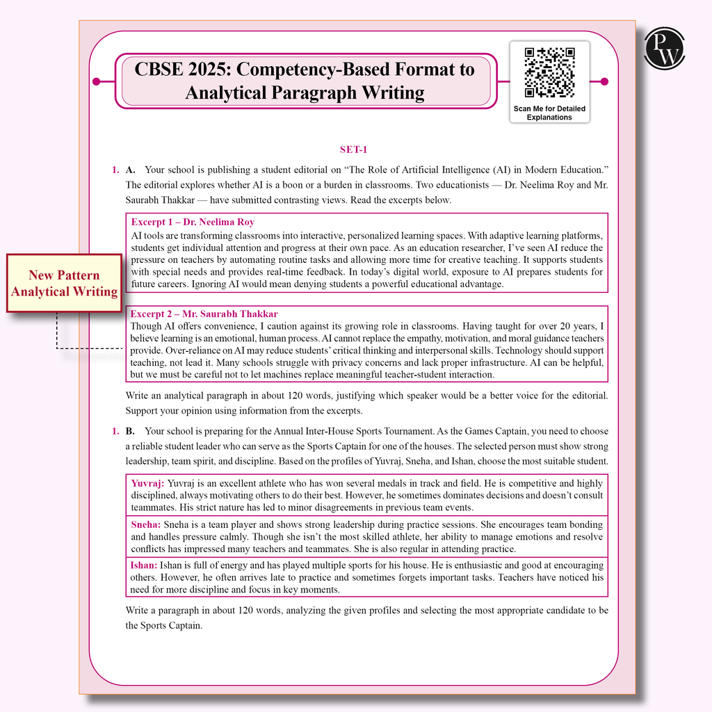 PW 15 CBSE Class 10 Sample Papers English for 2026 Board Exam (As Per Latest SQP Dated 30 July 2025) | Mind Maps with 111 Most Probable Questions