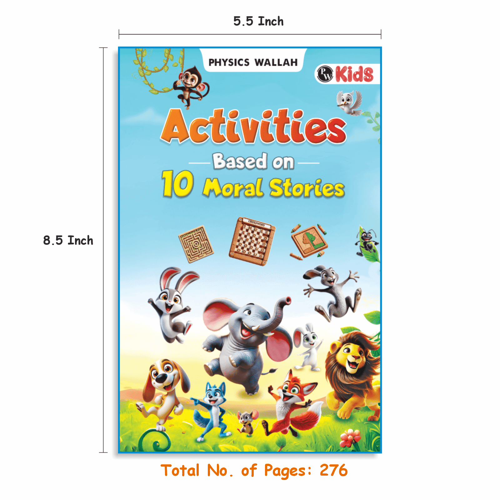 Moral Story Books and 100+ Activities Based on Moral Stories For Kids (Set of 11 Books) with 3D Animated Images | Educational Story and Activity Books For 3+ Years Old