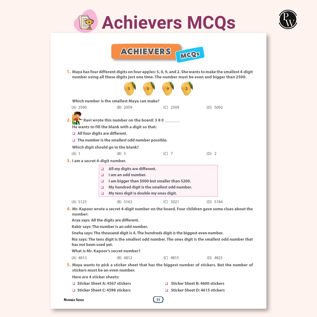 Olympiad Plus Workbook For Class 3 Mathematics Prepguide, Concept Map, PYQs and Worksheets For After School Practice | IMO, iOM, Hindustan Olympiad, NSTSE, SEAMO, ISTSE and Others