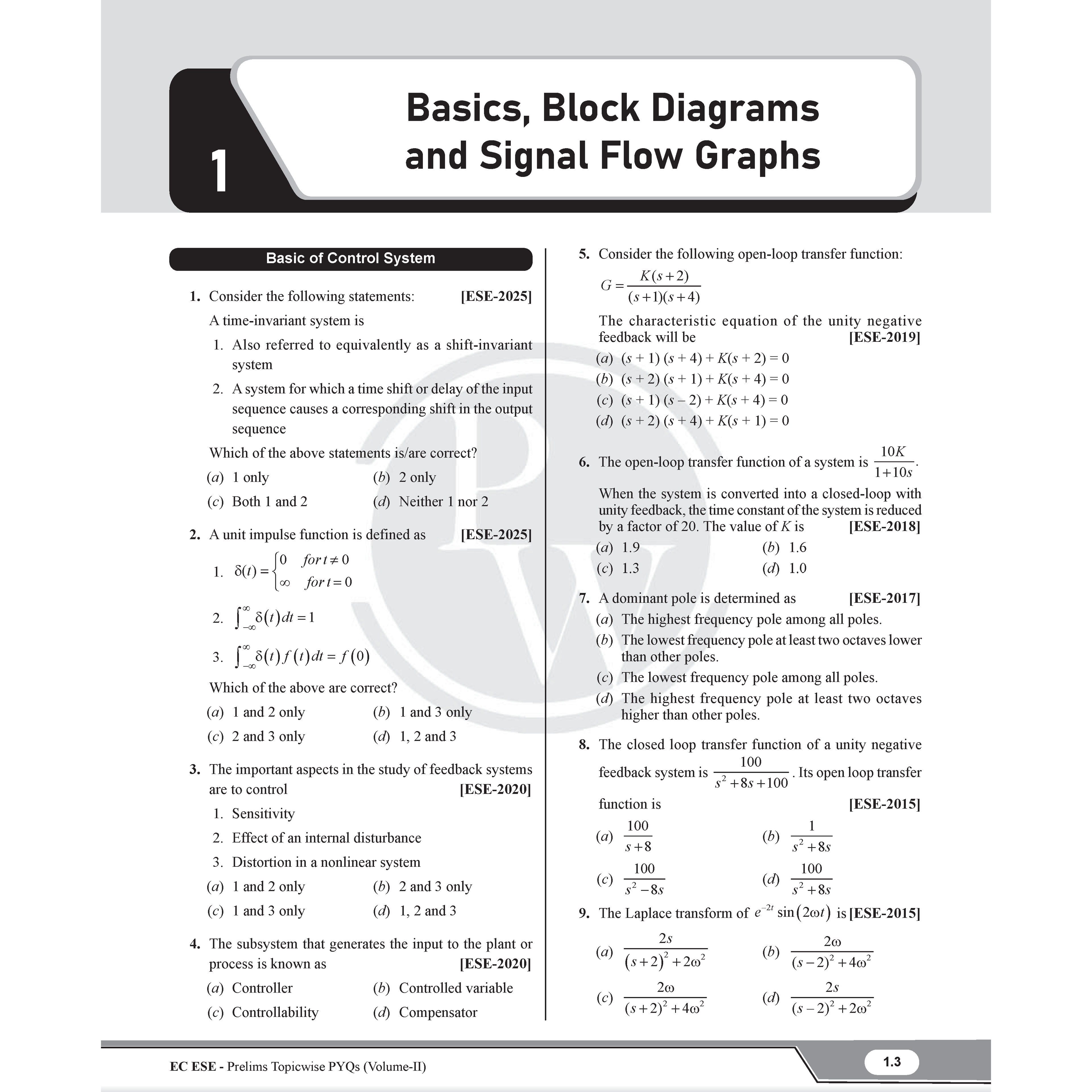 UPSC ESE Topicwise Previous Years Solved Questions Electronics & Telecommunication Engineering Preliminary Examination Volume 1 & 2 and General Studies & Engineering Aptitude Set of 3 Books for 2026