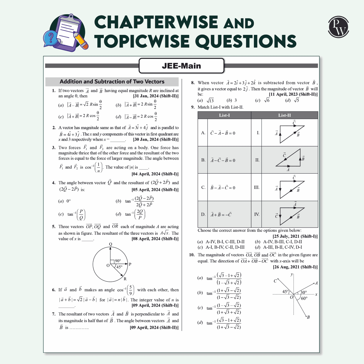 JEE Advanced 48 Years (2025-1978) with JEE Main 143 Sets PYQs (2025-2019) Physics, Chemistry, Maths Combo Set of 3 | Chapterwise and Topicwise Solved Papers For JEE 2026 Exams