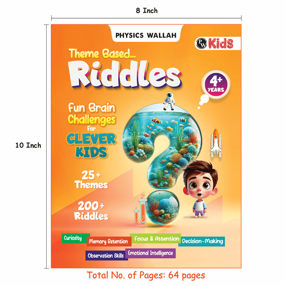 Riddles Book For Kids | 200+ Theme Based Riddles Book For 4+ Years Old | English Interactive Brain Teasing Riddle Activity Book For Growing Kids