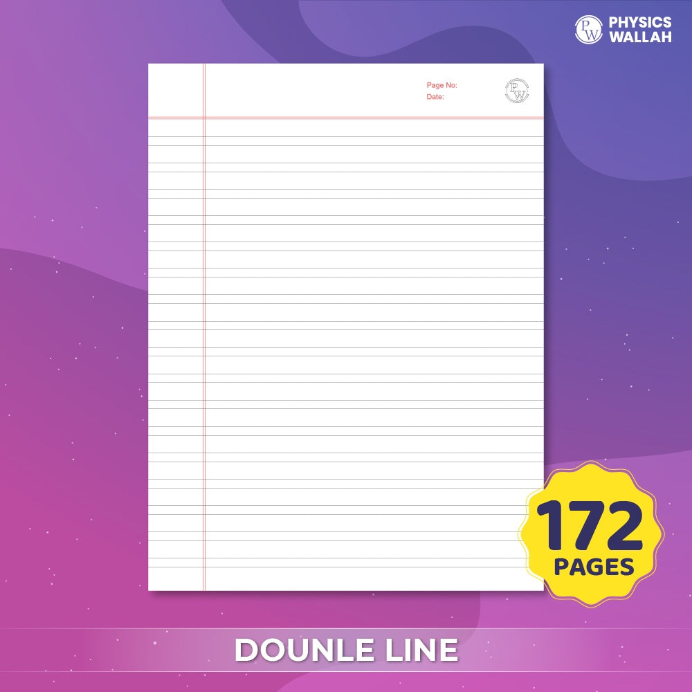 172 Pages Children Notebook | Double Line- Saturn