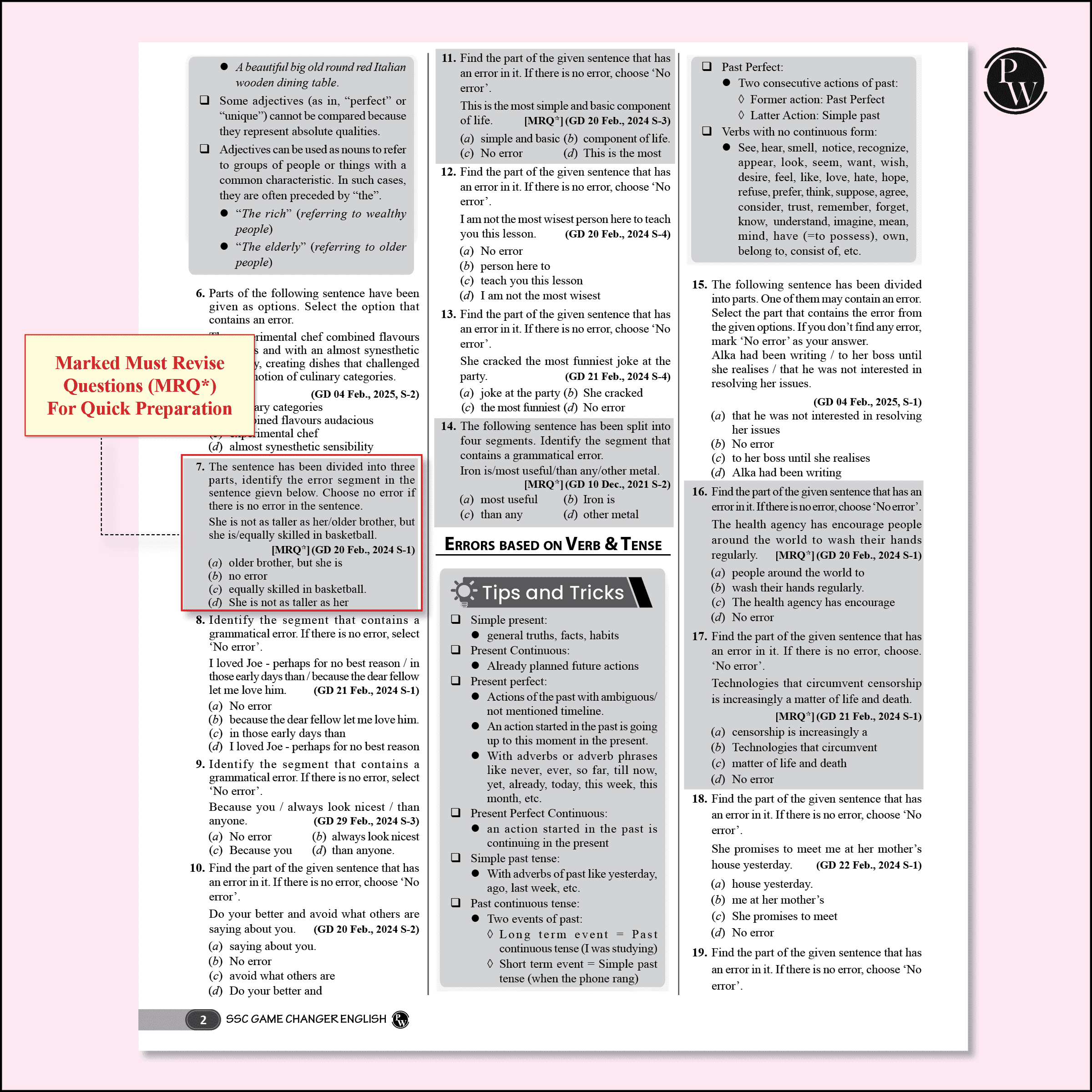 SSC Game Changer English, Maths, General Awareness, Reasoning Combo 29000+ TCS MCQ Till 2025 Chapter, Topic and Exam-wise Previous Year Solved Questions(PYQs) with 25 Online CBT Tests