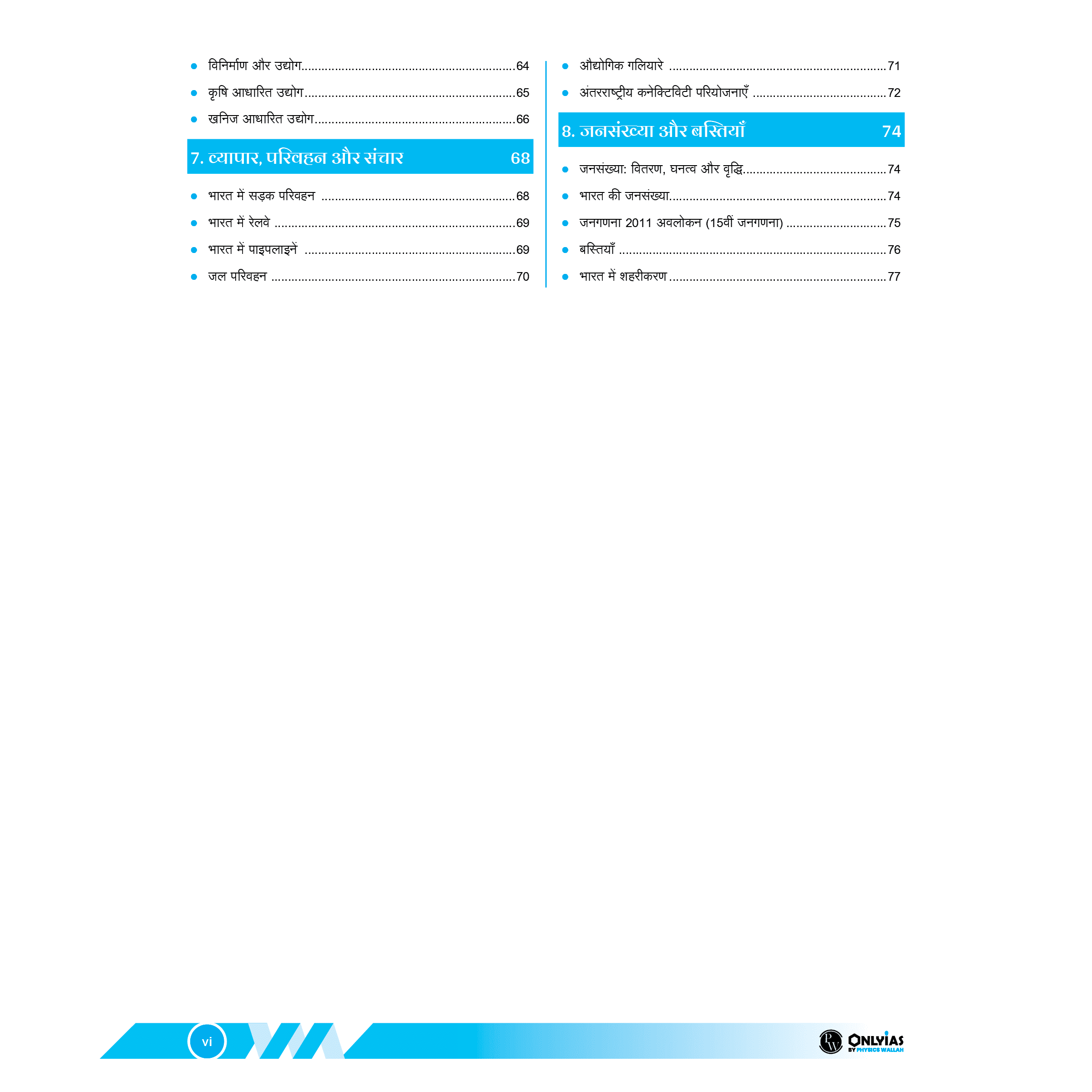 UDAAN (Prelims Wallah Static) Indian Geography + Human & Economic Geography Hindi Edition For 2025 Exams
