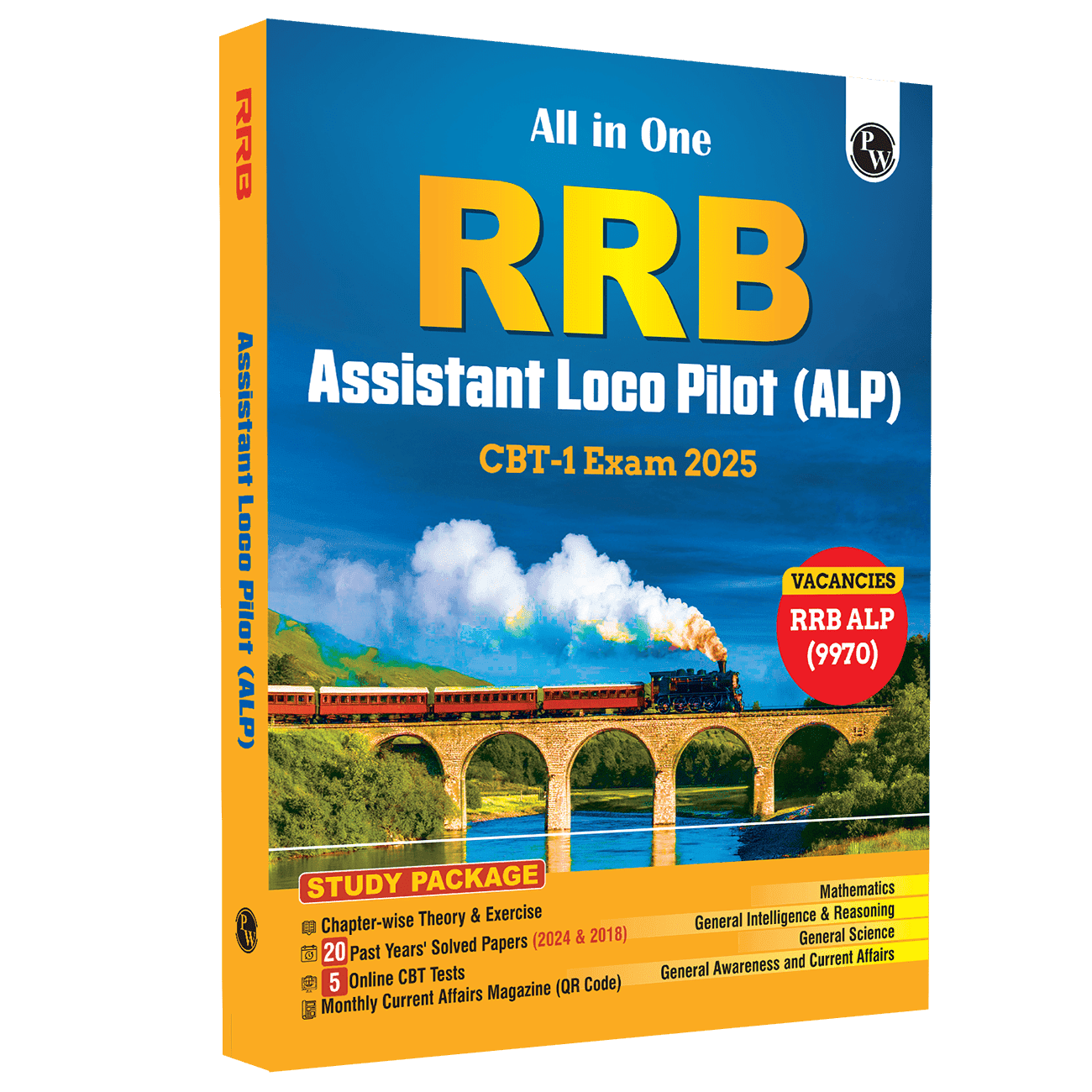 All in one RRB Assistant Loco Pilot (ALP) 2025 CBT-1 Study Package with Chapterwise Theory and Exercises | 20 Previous Solved Papers 2024 & 2018 (PYQs) and 5 Online CBT Tests
