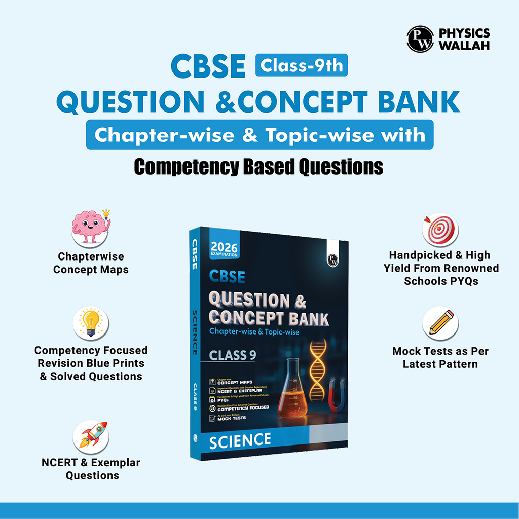 CBSE Question & Concept Bank (QCB) Class 9 Science Chapter-wise and Topic-wise Solved Questions For 2026 Exams with Competency Based Question