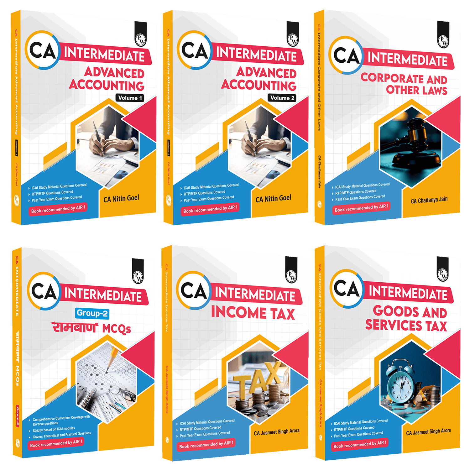 CA Intermediate Group 1 Advanced Accounting, Corporate & Other Laws, Income Tax, Goods & Services Tax, Ramban MCQs Combo Set of 6 Books Latest Syllabus For May 2026 Exams