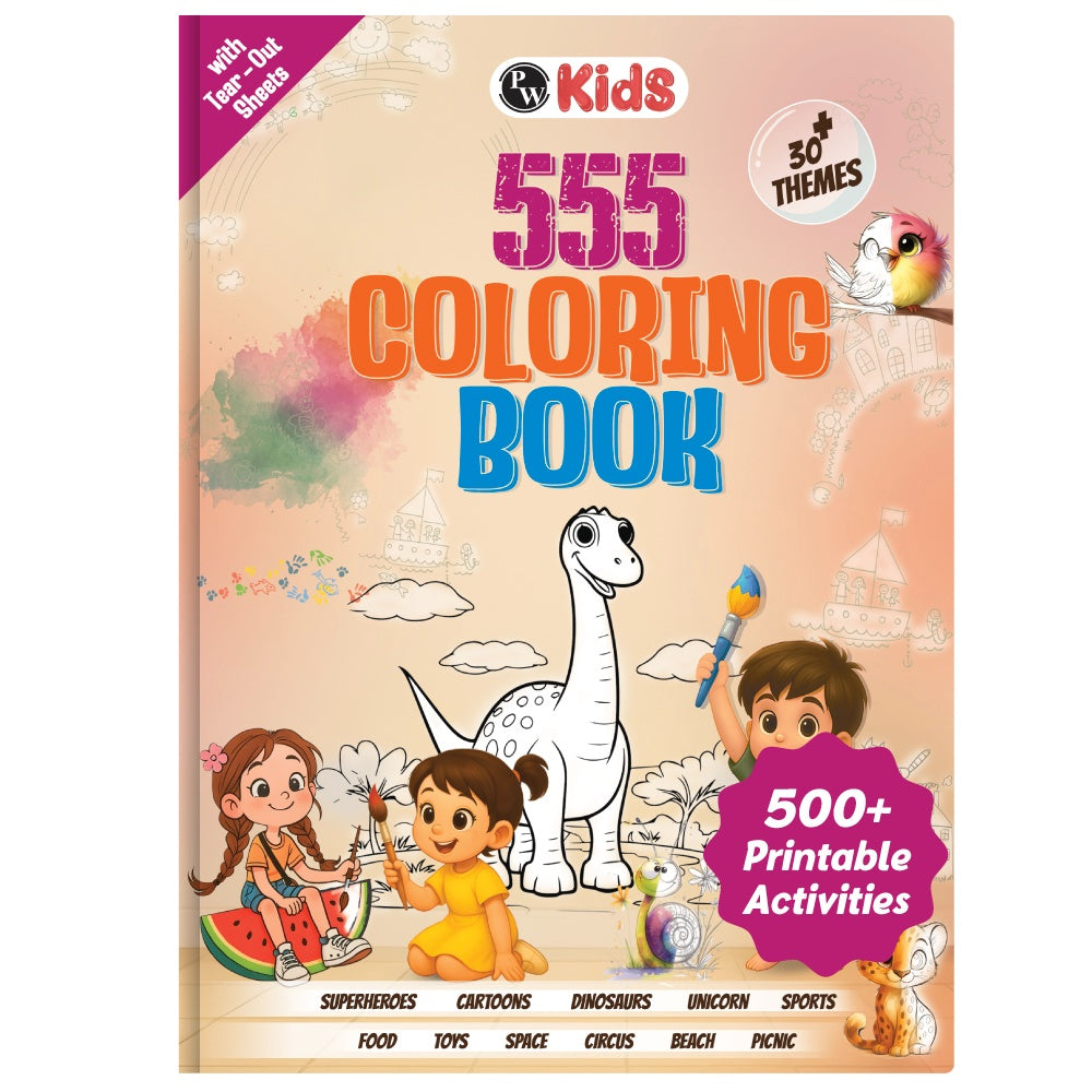 555 Coloring Book for Kids 2 to 5 Years | 30 + Themes for Crayons, Pencil, Coloring, Painting, Sketch Book & Drawing Book | Jumbo Colouring Book, Screen Free Activities & Thoughtful Gifts for Kids