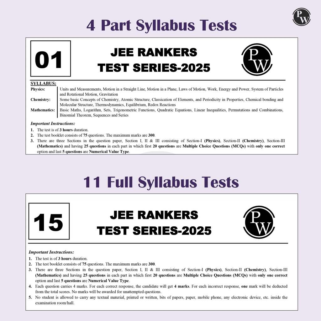 15 JEE Main Rankers Test Series 2025 As Per Revised NTA Pattern (75 Questions) | Elaborated Solutions with College Cutoff and Shiftwise Past Paper Analysis
