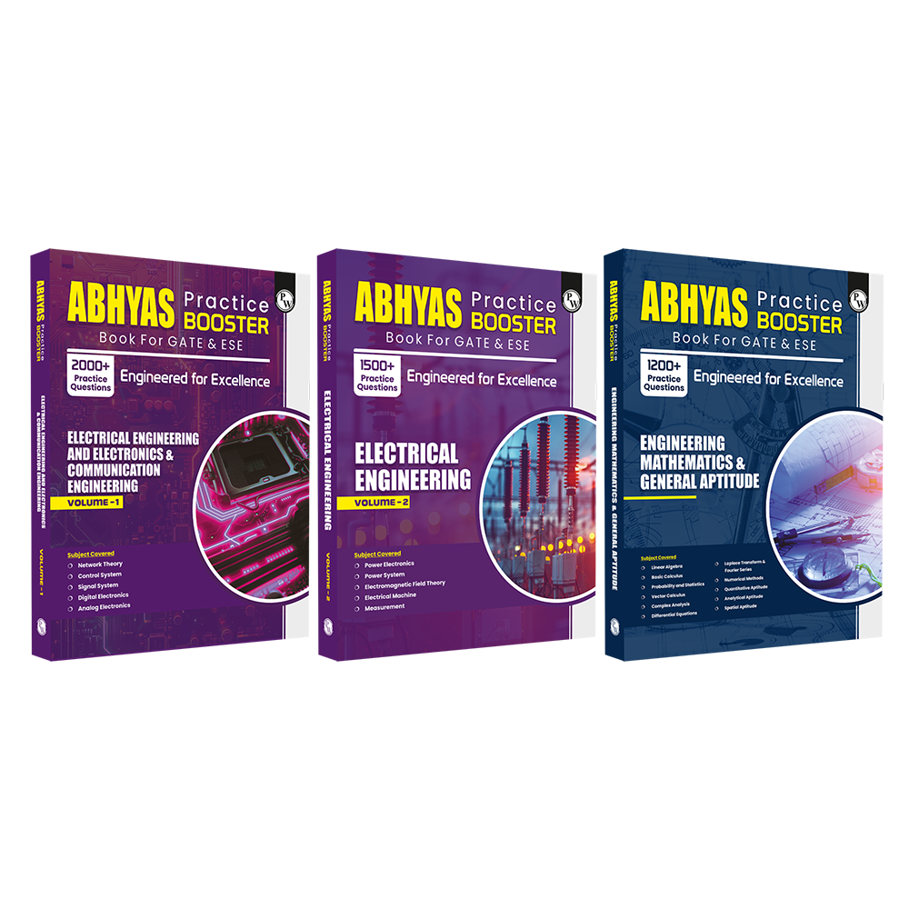 GATE Abhyas Practice Booster For ECE/EE Vol 1, Electrical Engineering Vol 2 and Engineering Mathematics & General Aptitude Combo Set of 3 Books
