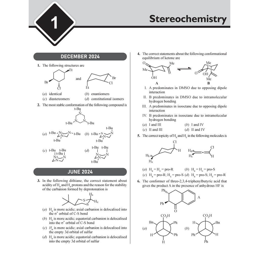 CSIR - NET Recap Chemical Sciences Chapterwise & Yearwise Previous Years Solved Papers (2025-2015) PYQ Latest June 2025 Exam Questions Covered l GATE, TIFR, BARC, and IIT JAM Exams
