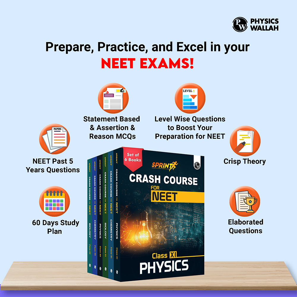 Sprint NEET Crash Course Class 11 & 12 Physics, Chemistry, Biology Combo Set of 6 Books For 2025-2026 Exams l 60 Days Study Plan l Crisp Theory & Levelwise Questions
