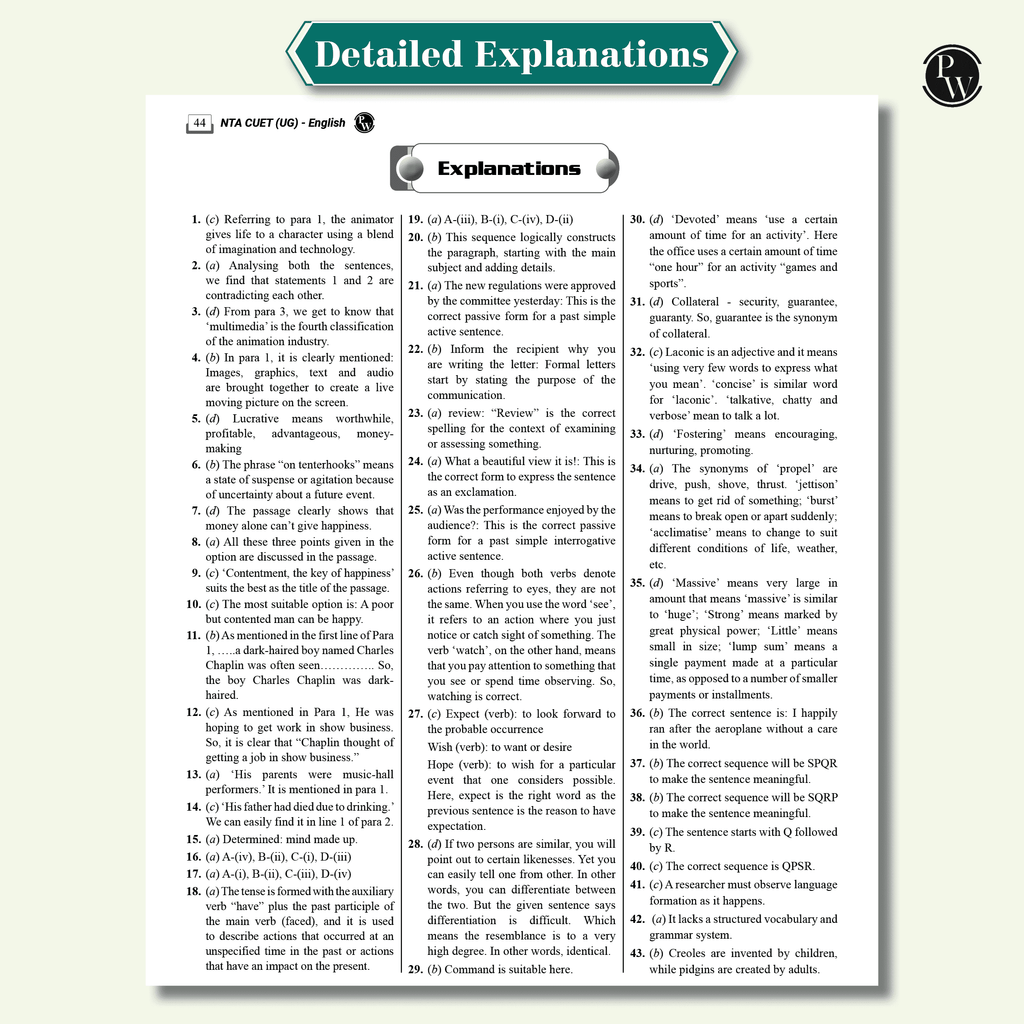 NTA CUET UG General Test and English Combined Mock Test and Past Year Papers For 2025 Exams | NTA-like Test Booklet with OMR Sheet | FREE Online CBT