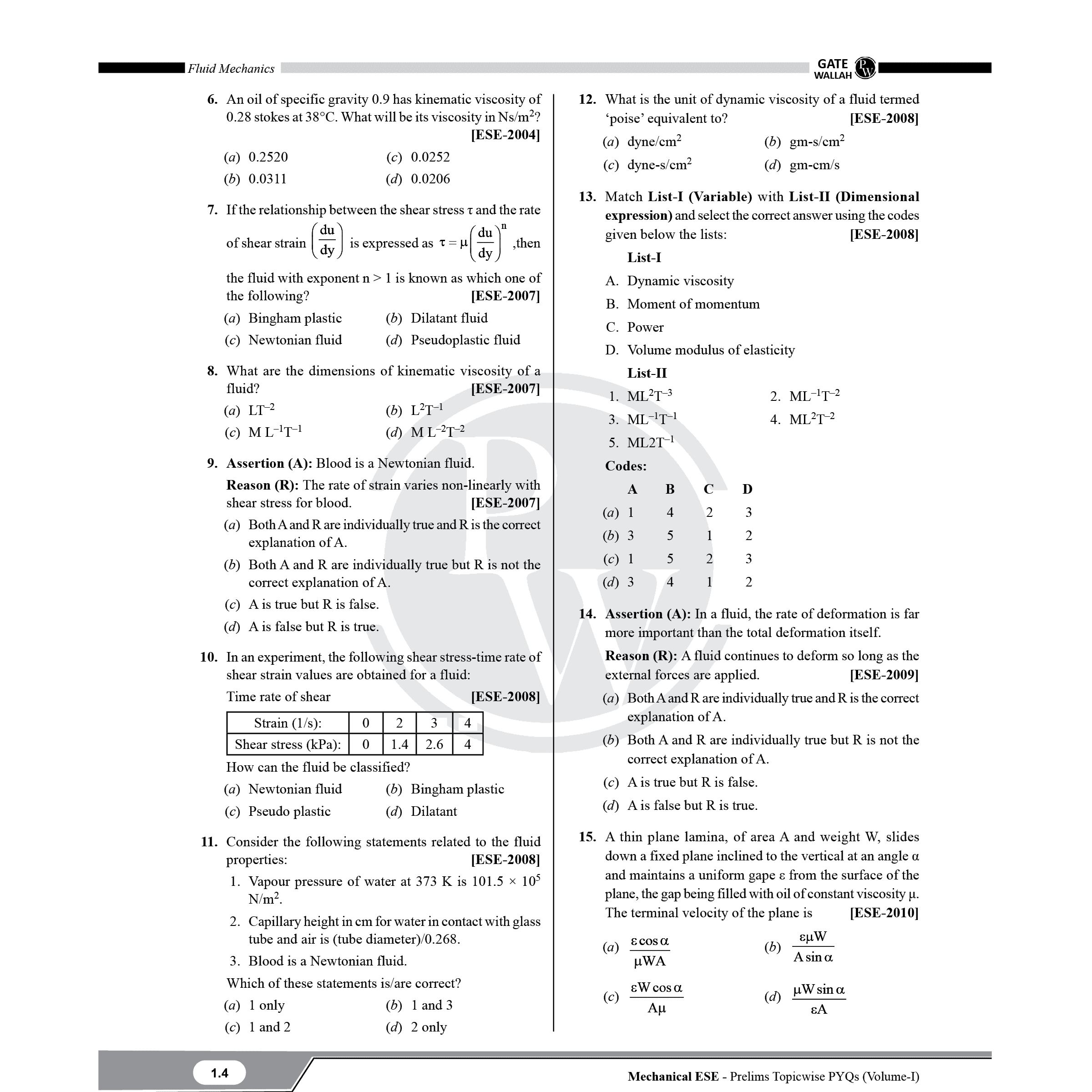 UPSC ESE Topicwise 26 Years PYQs Mechanical Engineering Vol 1 & 2, GS & Engineering Aptitude + GATEWALLAH Topicwise PYQs Mechanical Engineering, Engineering Maths & General Aptitude Combo Set of 5 Books For 2026 Exams