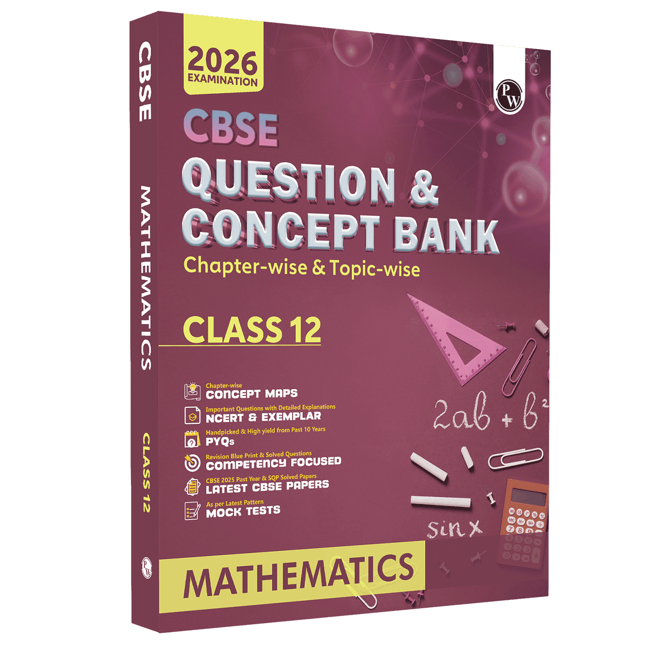 CBSE Question & Concept Bank (QCB) Class 12 Mathematics Chapter-wise and Topic-wise Solved Questions For 2026 Exams with 50% Competency Based Question