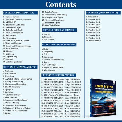 All in one RRB NTPC