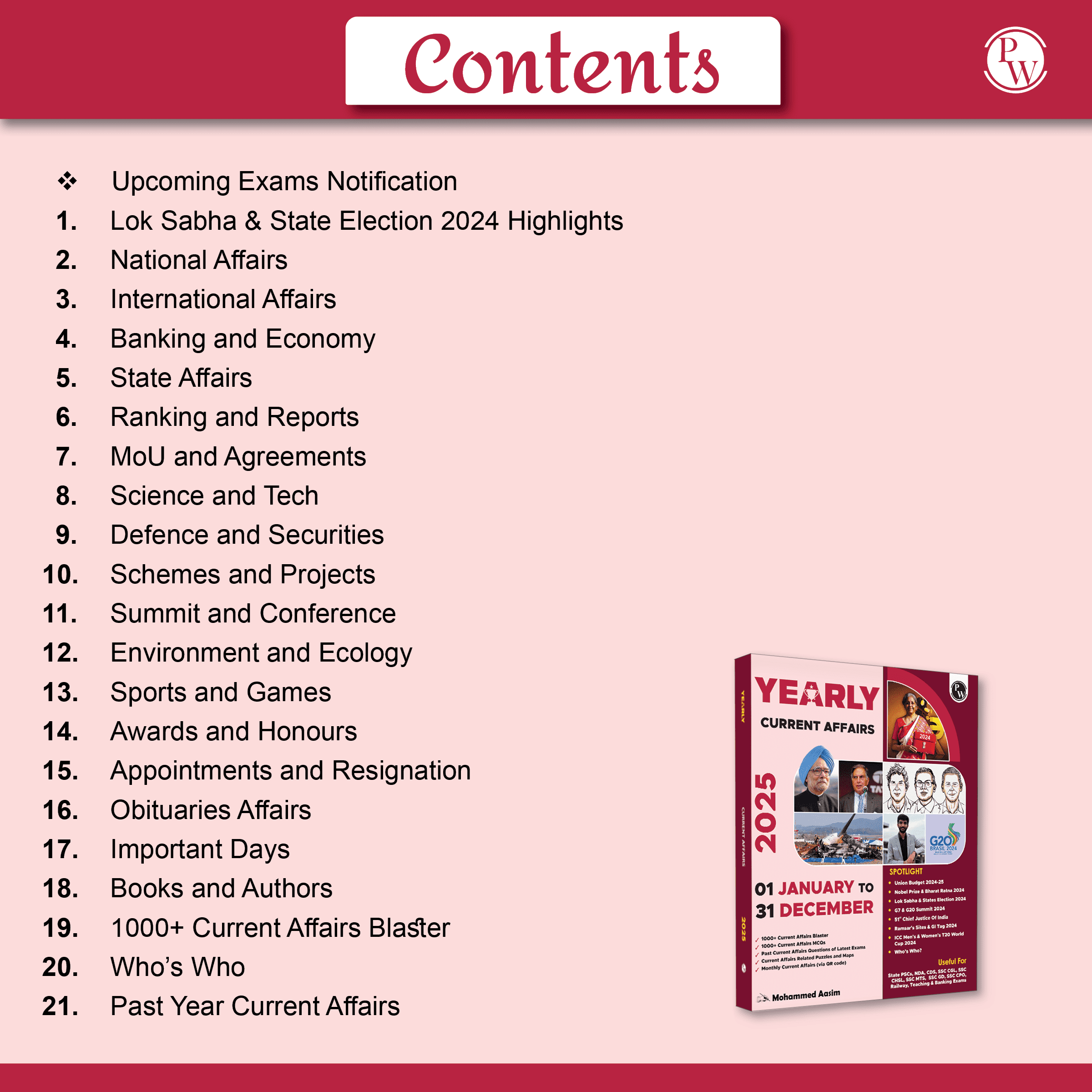 Yearly Current Affairs Magazine January to December 2024 English Edition By Mohammed Aasim Sir | For SSC, Banking, Teaching, Railway, Defence & Other Competitive Exams 2025