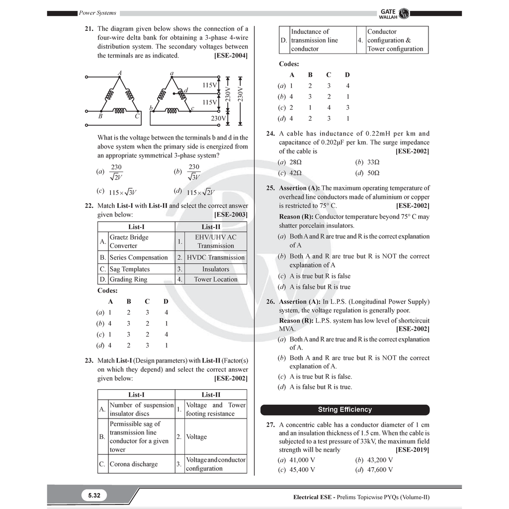 UPSC ESE Topicwise Previous Years Solved Questions Electrical Engineering Preliminary Examination Volume 1 & 2 and General Studies & Engineering Aptitude Combo Set of 3 Books for 2026 Exams