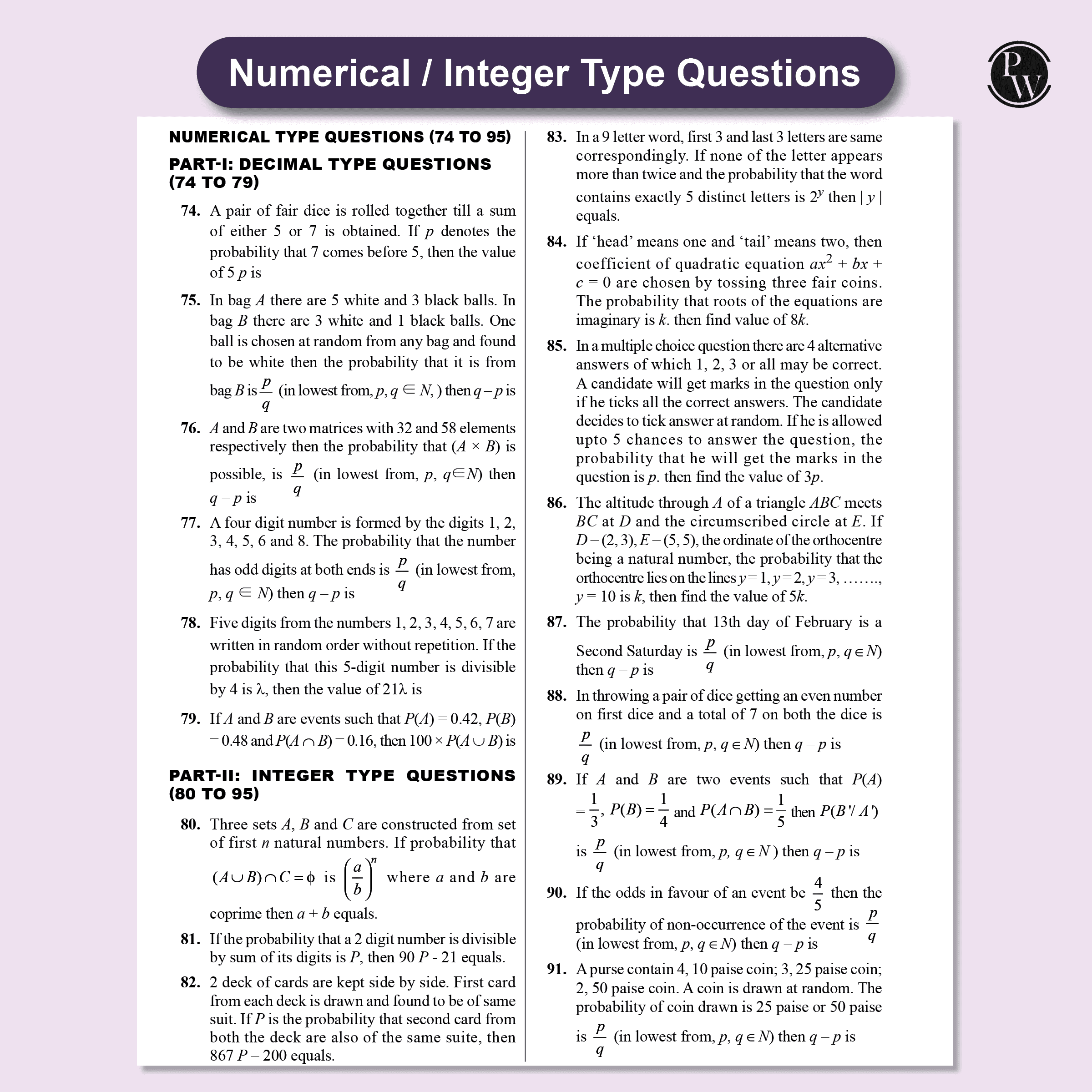 Absolute JEE Advanced Mathematics 2500+ Questions with Formula Sheet Latest Solved Paper and 3 Mock Tests | Covering All JEE Advanced Question Typology