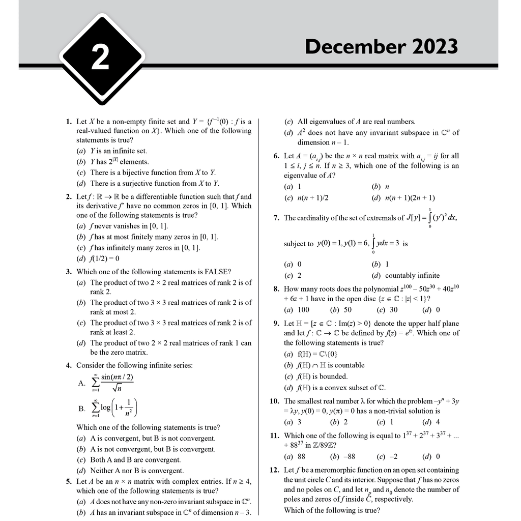 CSIR - NET Recap Mathematical Sciences Chapterwise and Yearwise Previous Years Solved Papers (PYQ) Latest 2015 June 24 Exam Questions Covered l IIT-JAM, GATE, TIFR, NBHM Exams